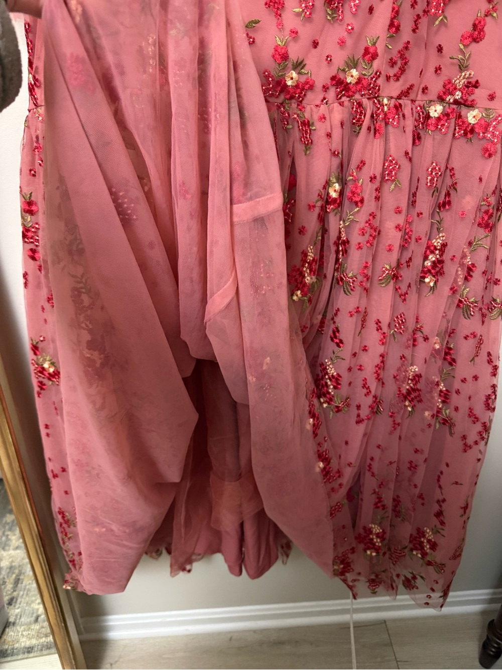 Jessakae Scarlet Floral Sequin Tulle Formal Dress - Picture 7 of 12